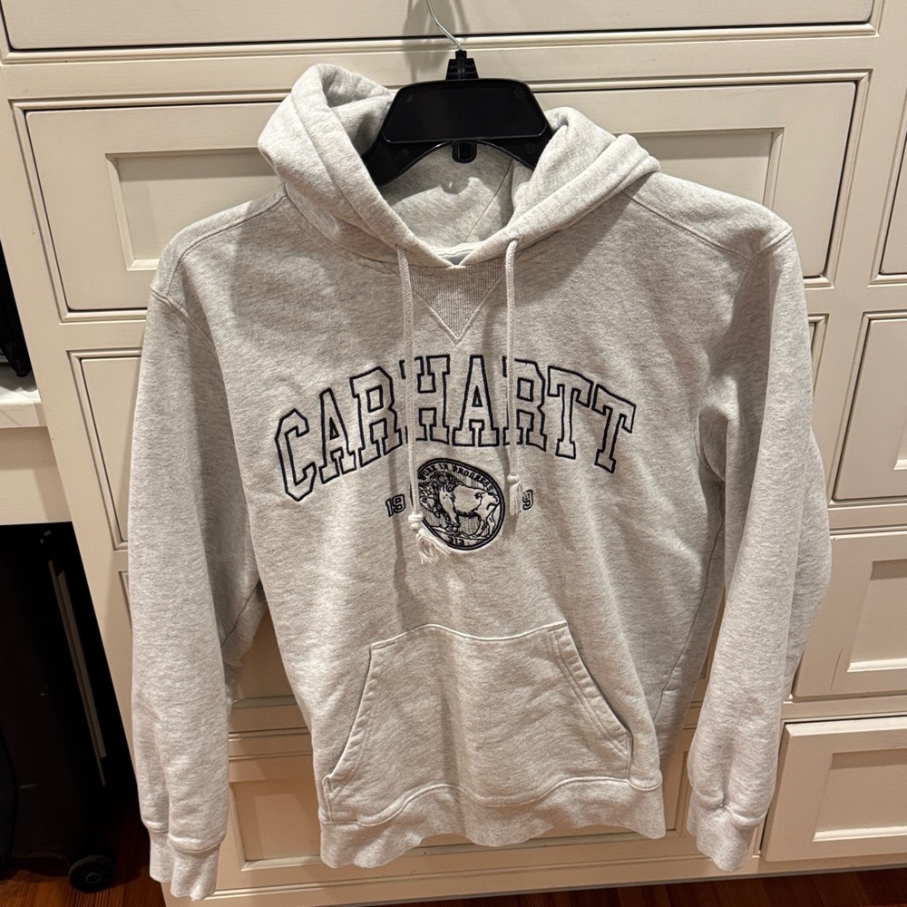 Carhartt Heather Gray Hoodie with Logo
